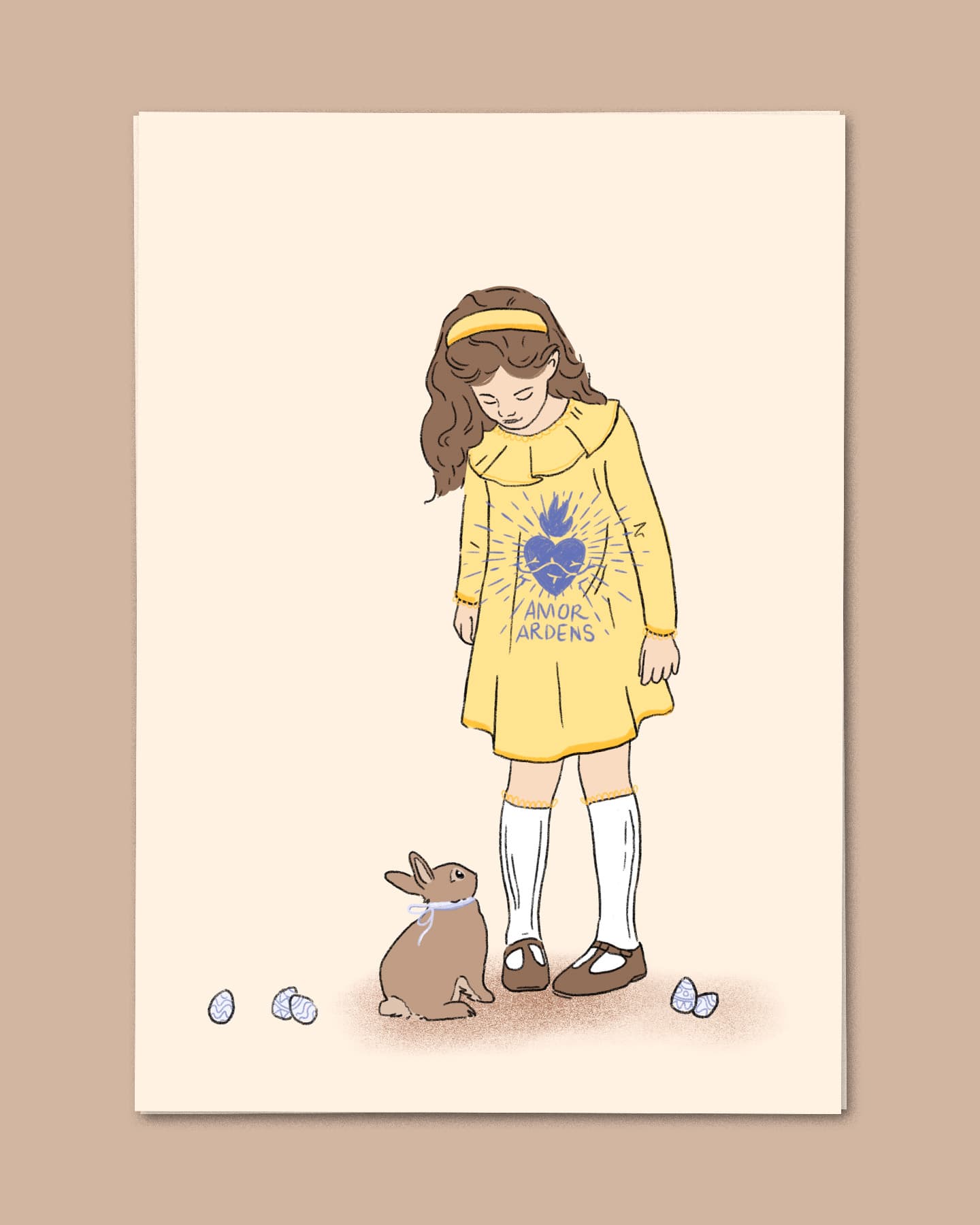 Chasse aux œufs — illustration catholique — saison liturgique