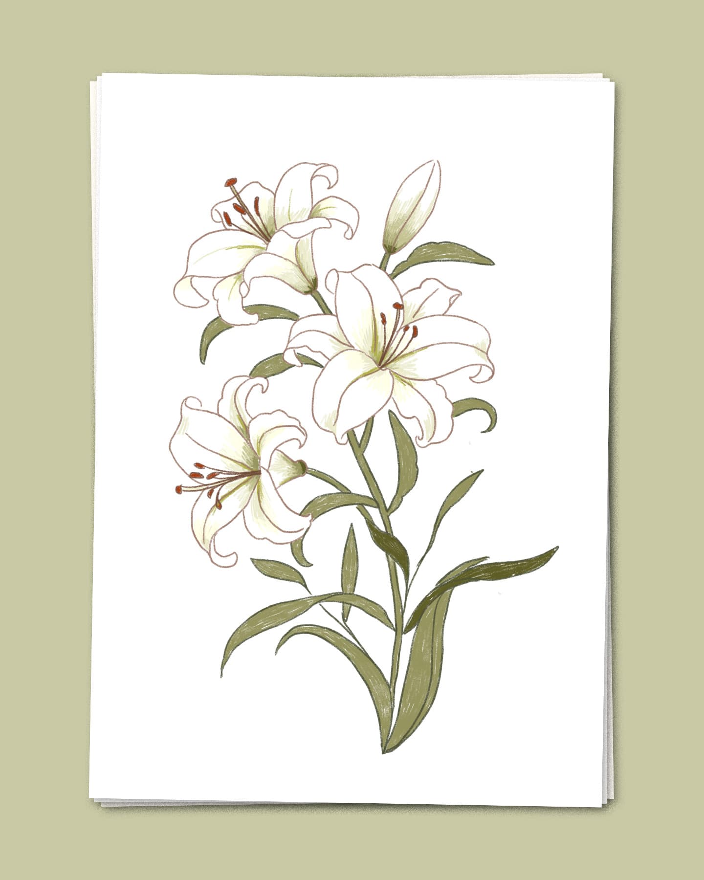 Illustration de plusieurs fleurs — illustration catholique artisanale, vue 2