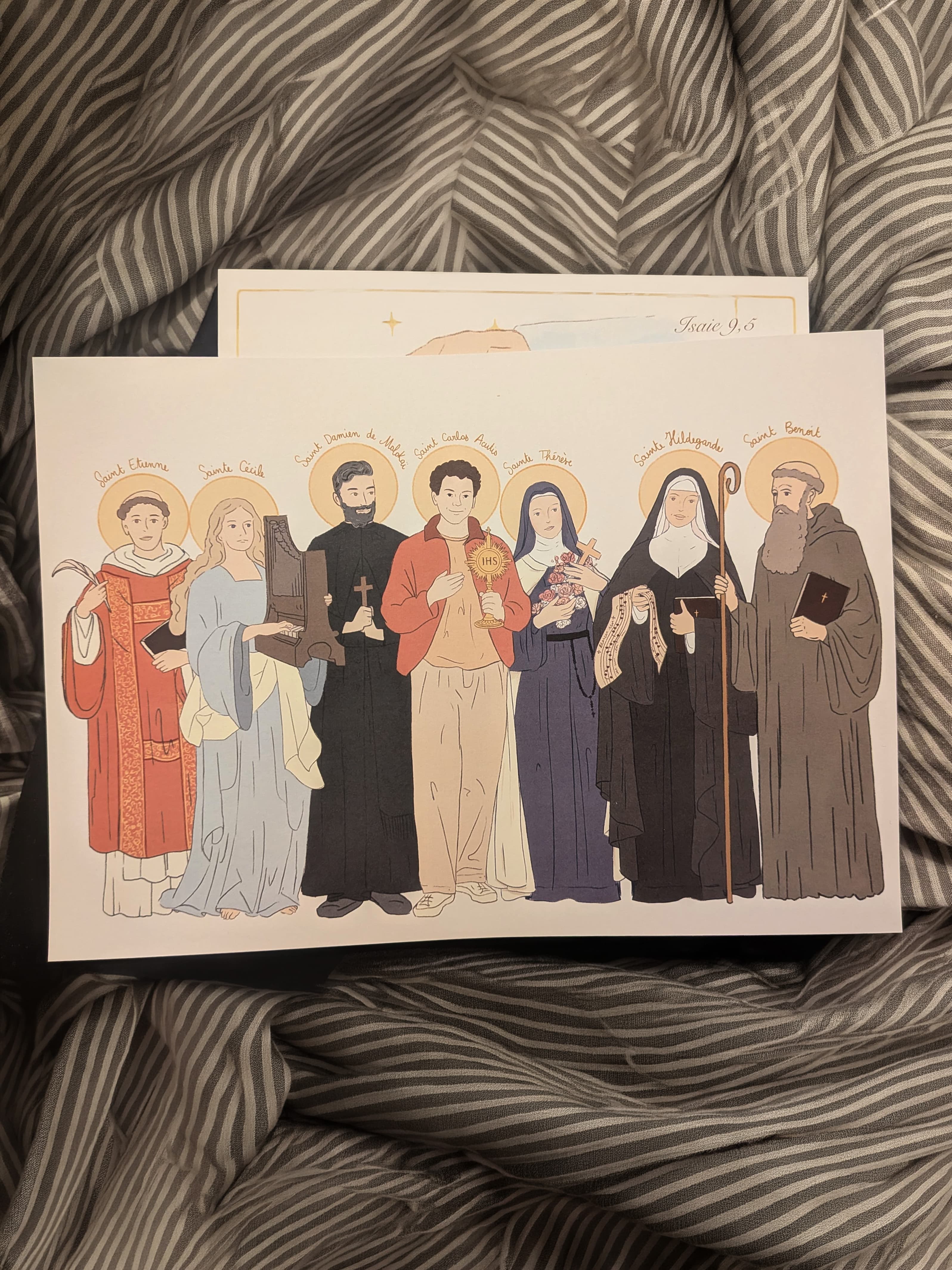 Saints patrons, 7 saints, collectif, commande sur mesure catholique