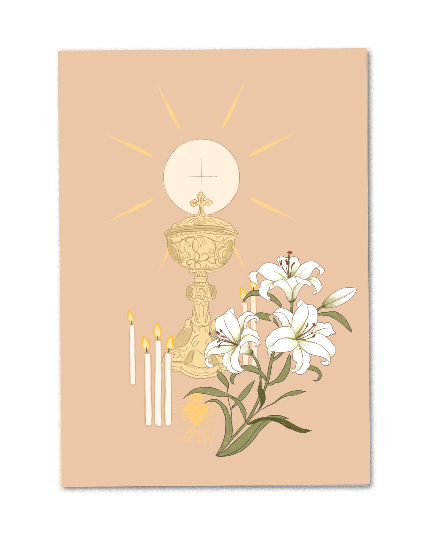 Eucharistie — illustration catholique artisanale, vue 2