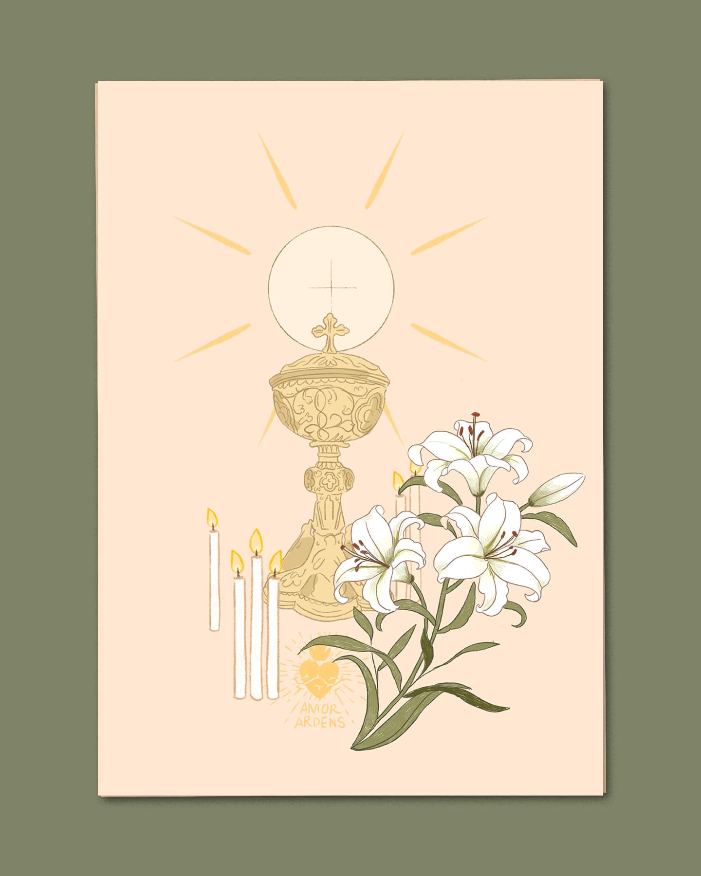 Eucharistie — illustration catholique artisanale