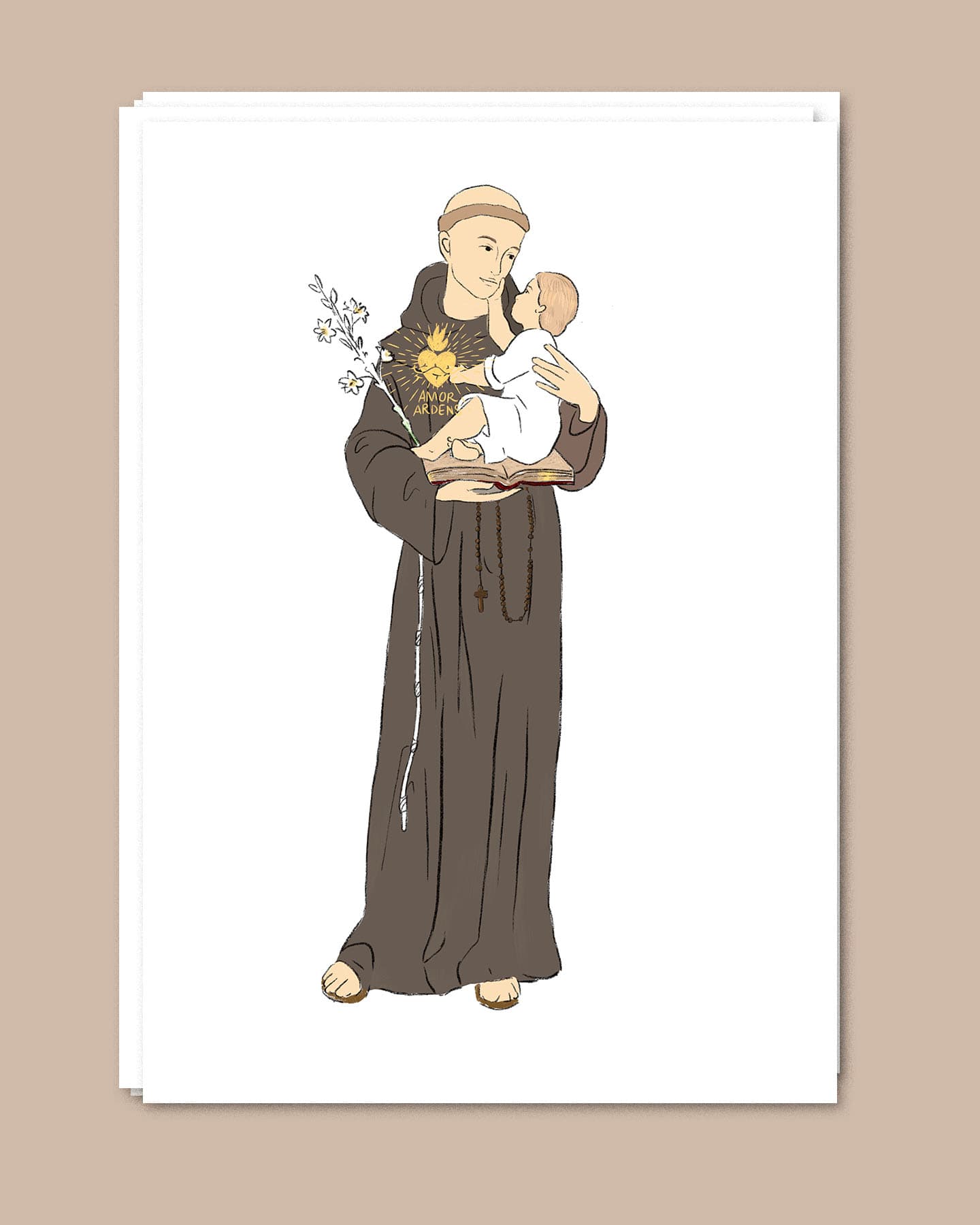 Saints patrons — illustration catholique artisanale, vue 11