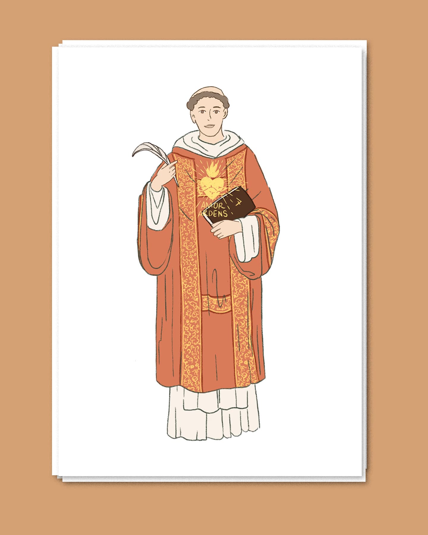 Saints patrons — illustration catholique artisanale, vue 6