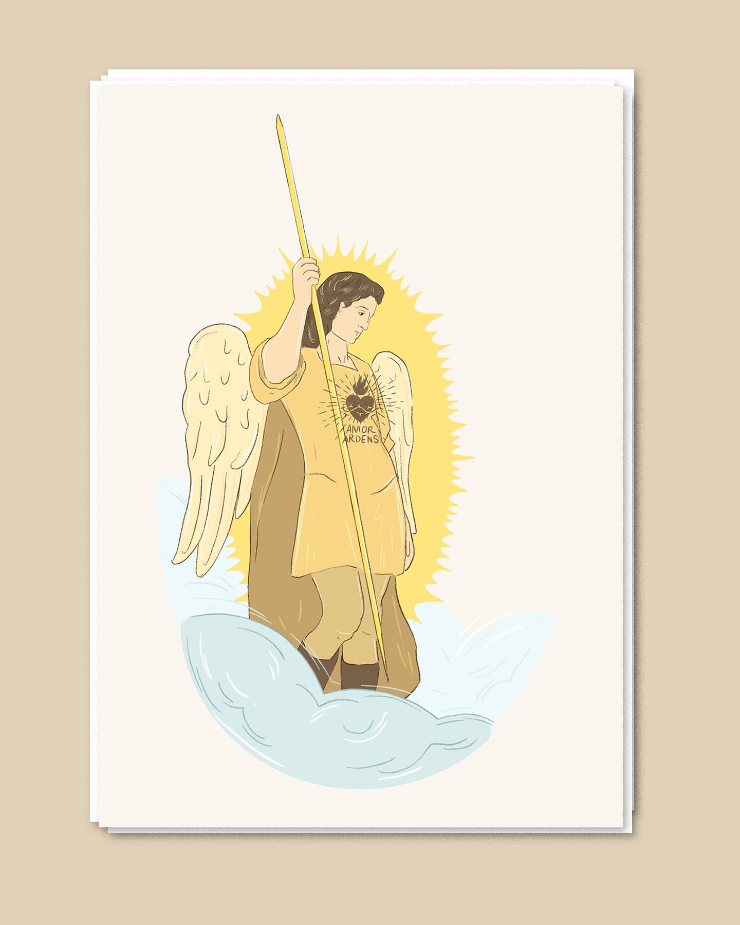 Saints patrons — illustration catholique artisanale, vue 5
