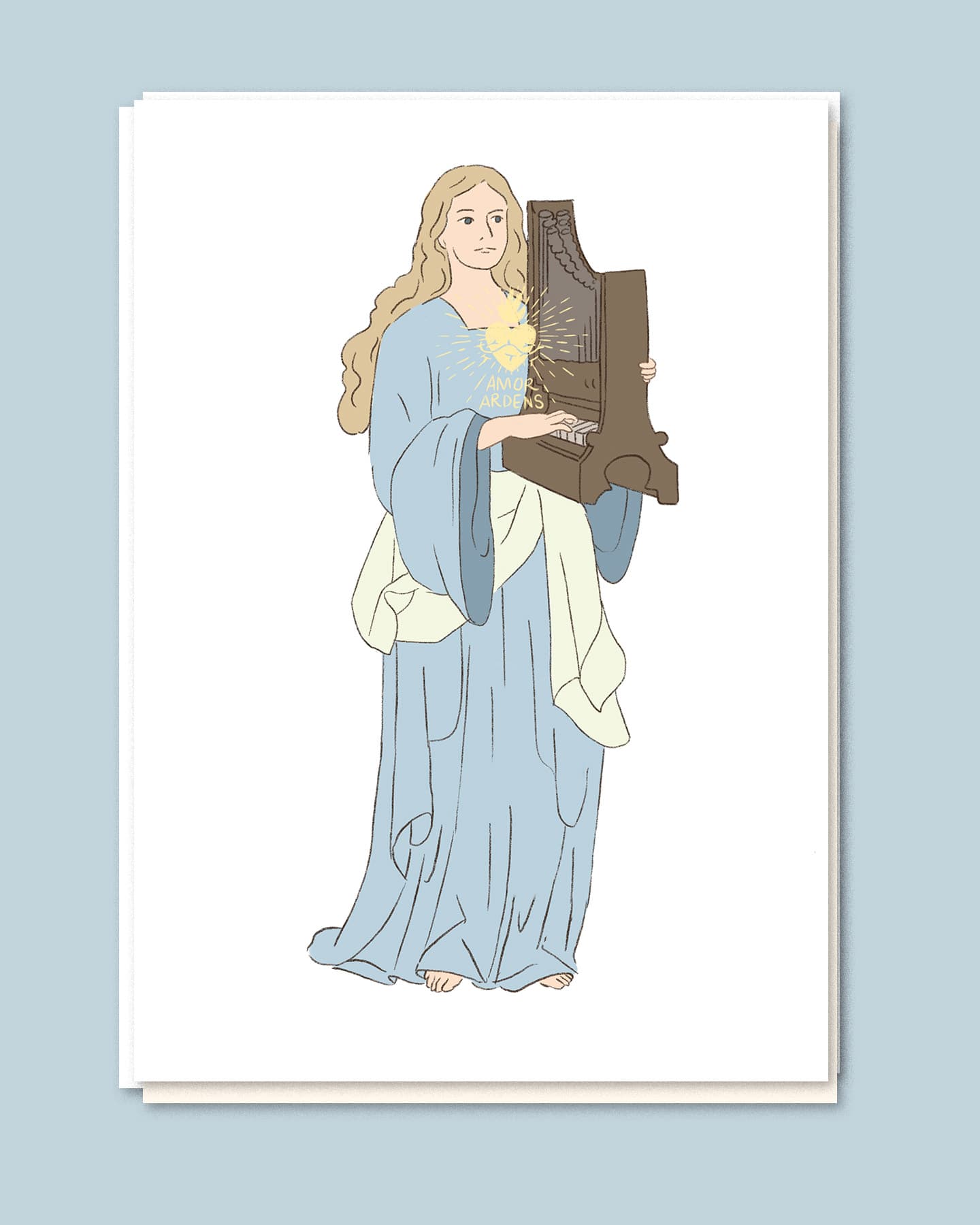 Saints patrons — illustration catholique artisanale, vue 3
