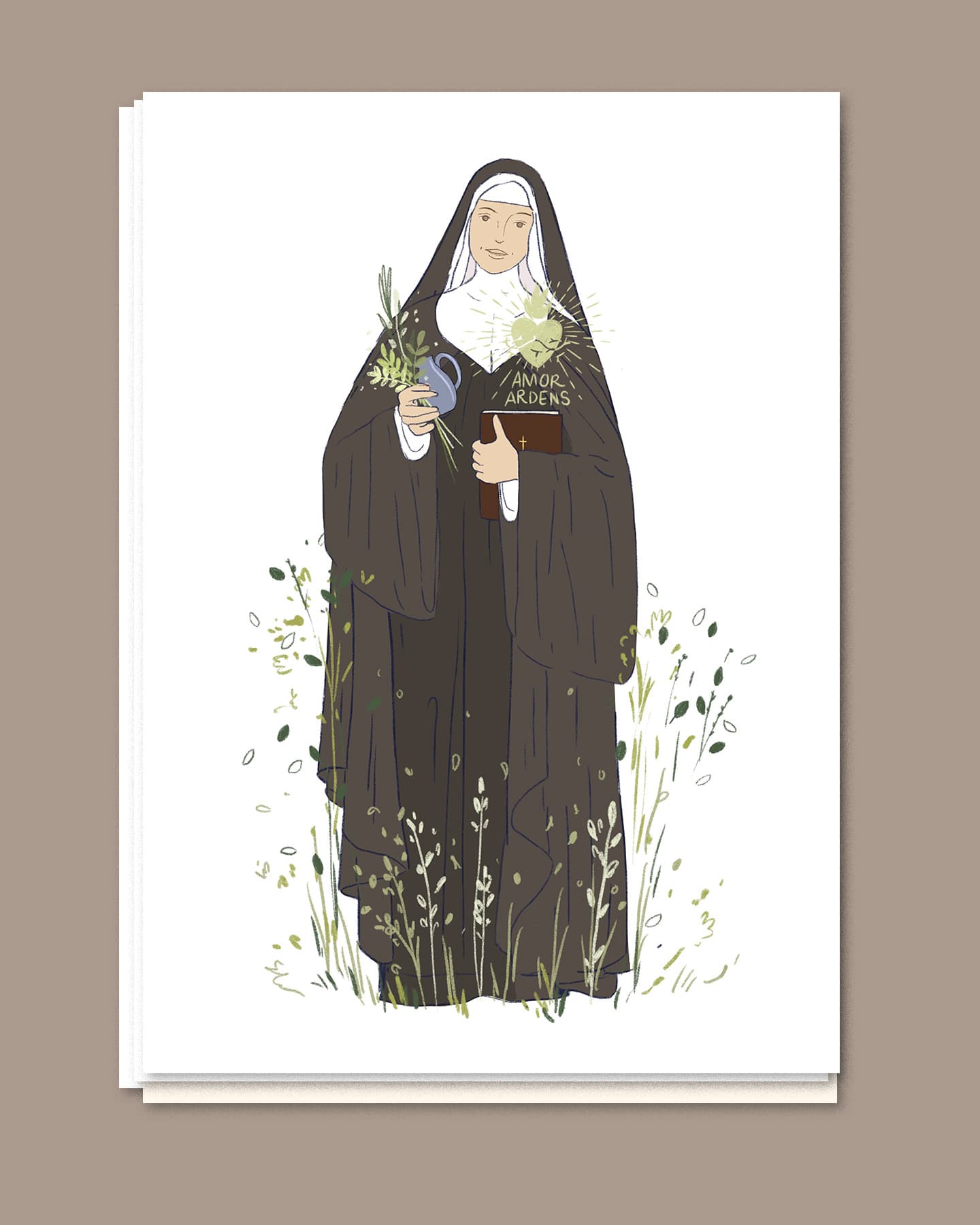 Saints patrons — illustration catholique artisanale, vue 4