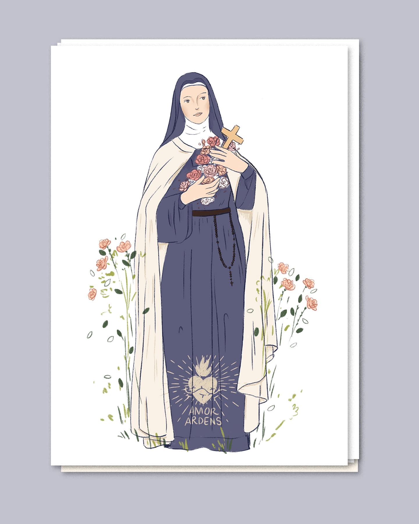 Saints patrons — illustration catholique artisanale, vue 2