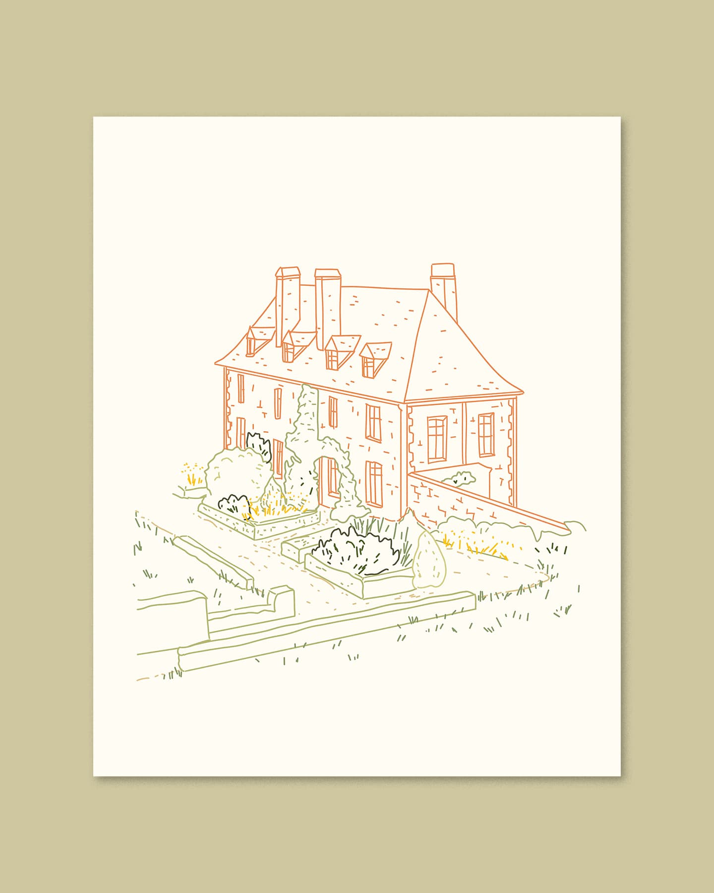 Manoir — illustration catholique artisanale